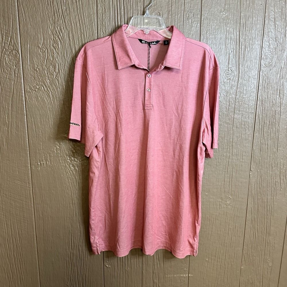 NWT Travis Mathew Polo Shirt Mens Sz XL Cardinal Heather Golf Athletic BrandSafw